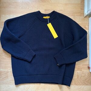 Yellow Label Co. Chunky Knit Sweater - Dark Blue - M/L